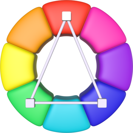 3D Color Wheel Illustration